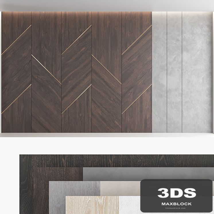 Decorative wall panel set 73