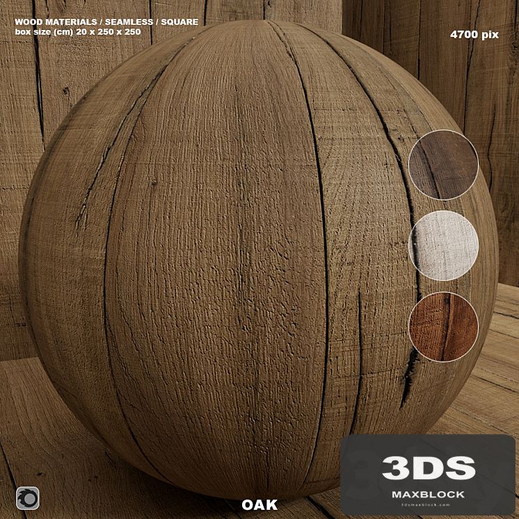 Material wood (seamless) oak - set 123