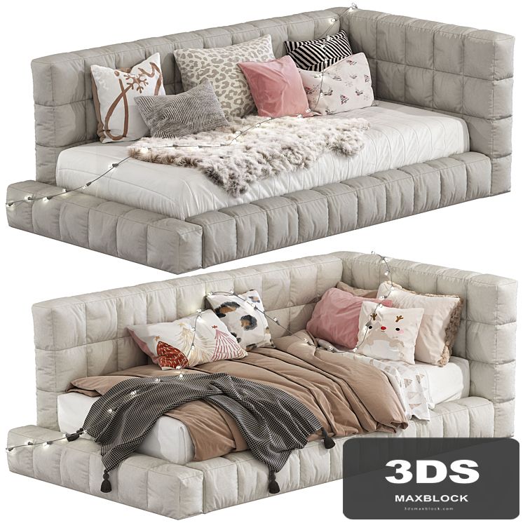 Bed Baldwin Lounge Corner Upholstered Bed 220