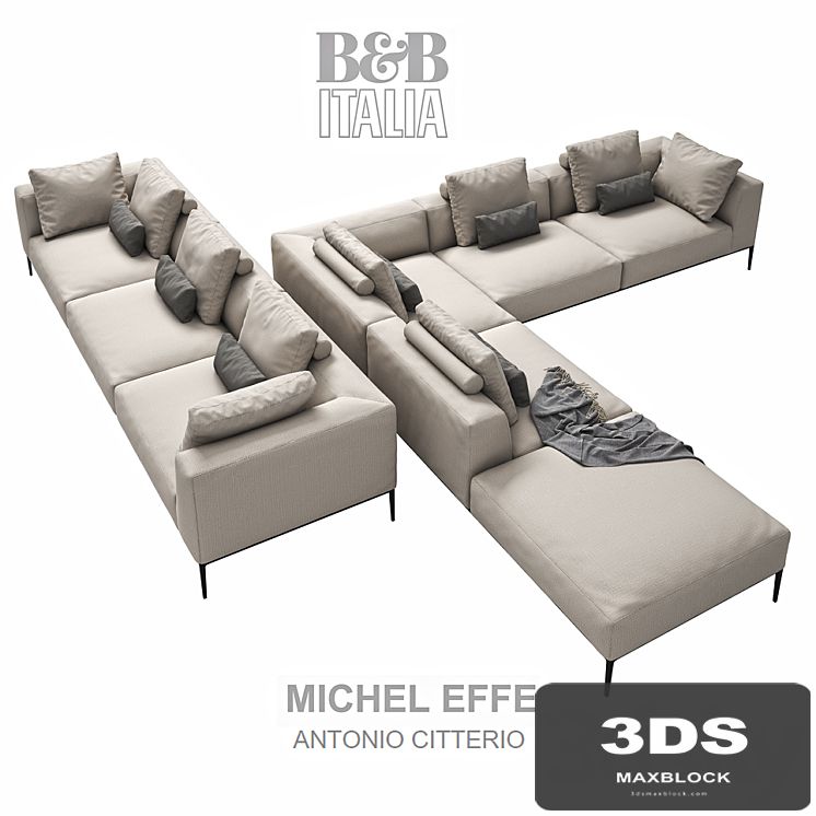 B &amp; B ITALIA MICHEL EFFE 2 sofas
