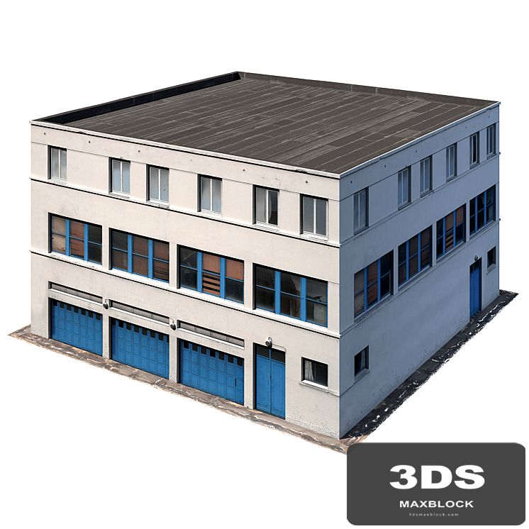 Low poly building 8K texture