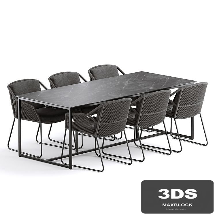 Outdoor Garden Woven Dining Set
