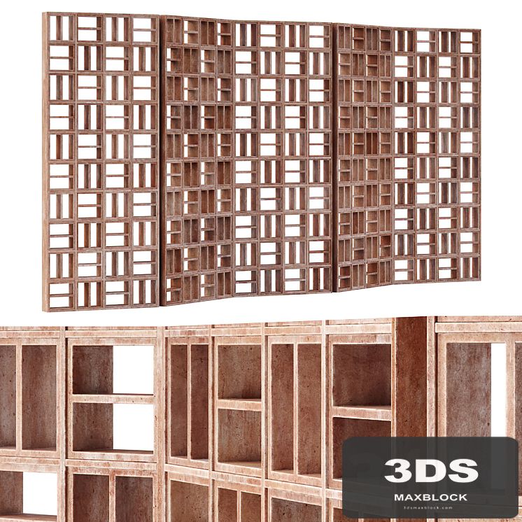 Rock ceramic folding screen / Ceramic decorative screen