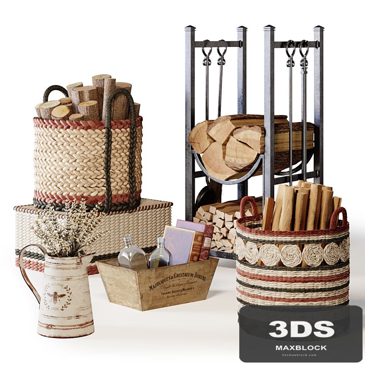Decorative Set with Baskets 01