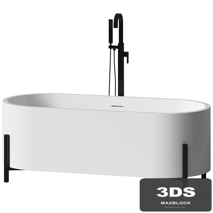 Milano Freestanding Solid Surface Bathtub by Riluxa