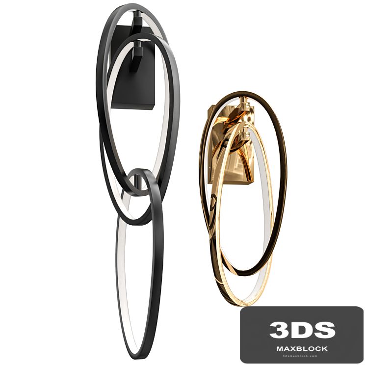 Sconce 3 Chain Link Gold