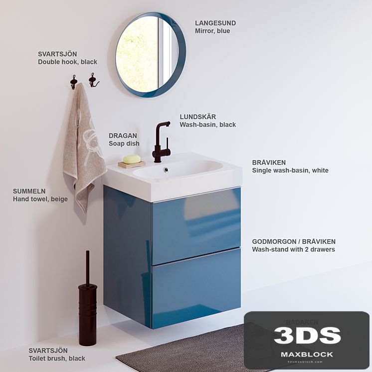 Set of bathroom furniture IKEA