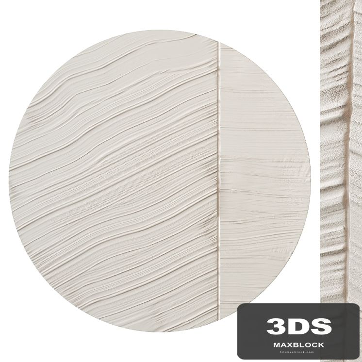 Round abstract plaster painting