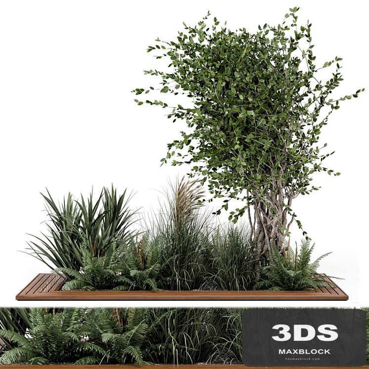 Outdoor Garden set bush and Tree - Garden Set 361