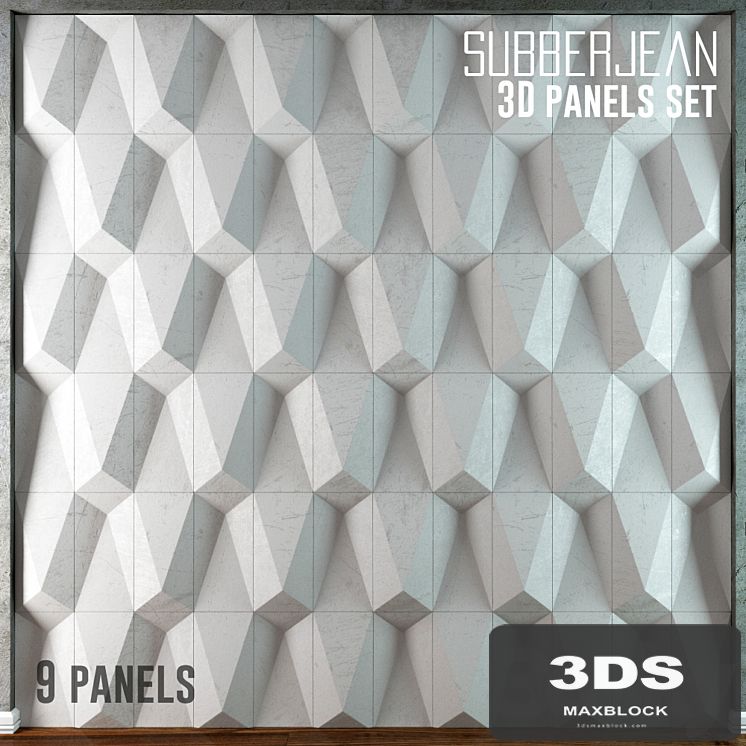 3D panel 9 pcs. / 3D panels Set 9 Subberjean
