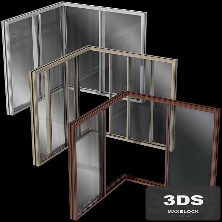 Sliding Corner Stained Glass Aluminum Windows