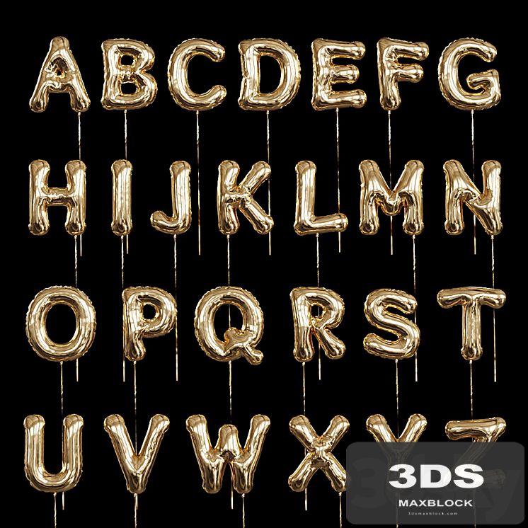 Balloons. English alphabet.