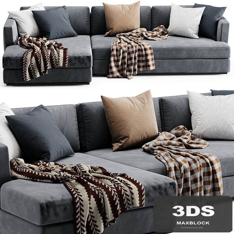 Flexform Barret Chaise Longue Sofa