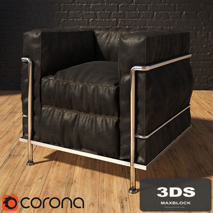Old leather chair LC2