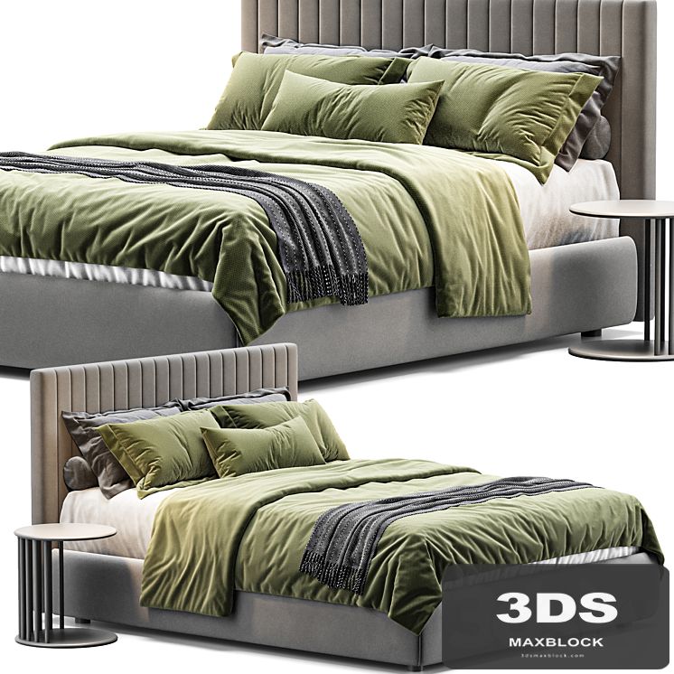 Queen bed  CLAY MAISON By Bolzan Letti