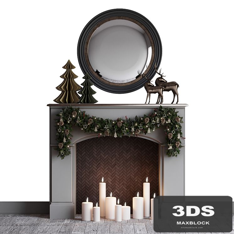 christmas mood fireplace