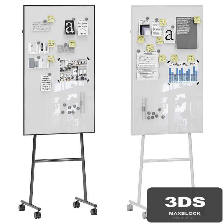 Lintex One Whiteboards with a black or white stand