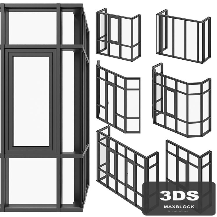 Panoramic corner glazing / corner stained glass