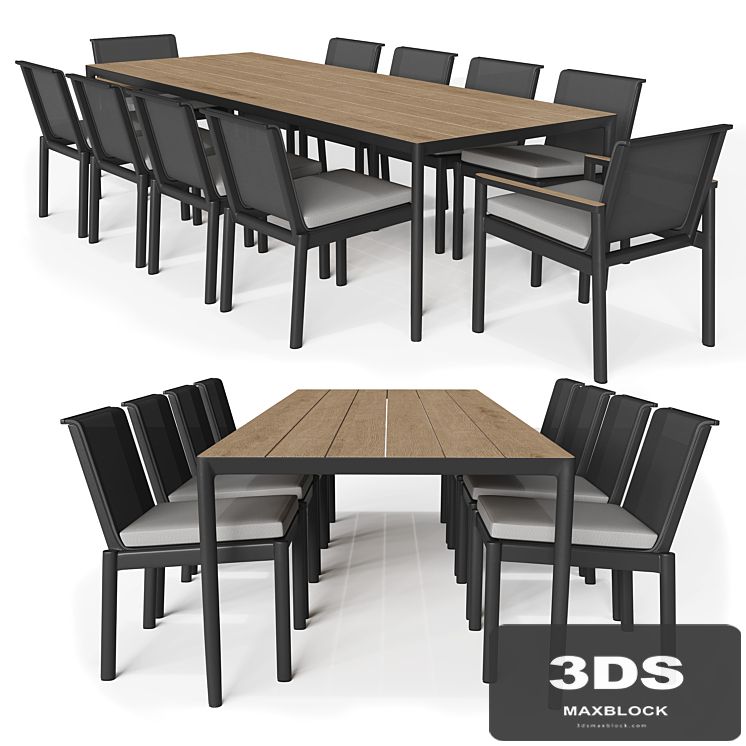 Rh Marino Aluminum Rectangular Dining Table