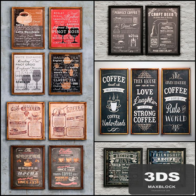 The picture in the frame: 19 piece (Collection 26) Bar topic