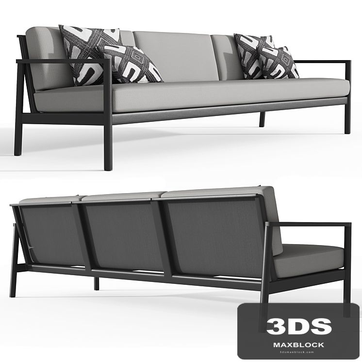 RH MARINO ALUMINU SOFA 96