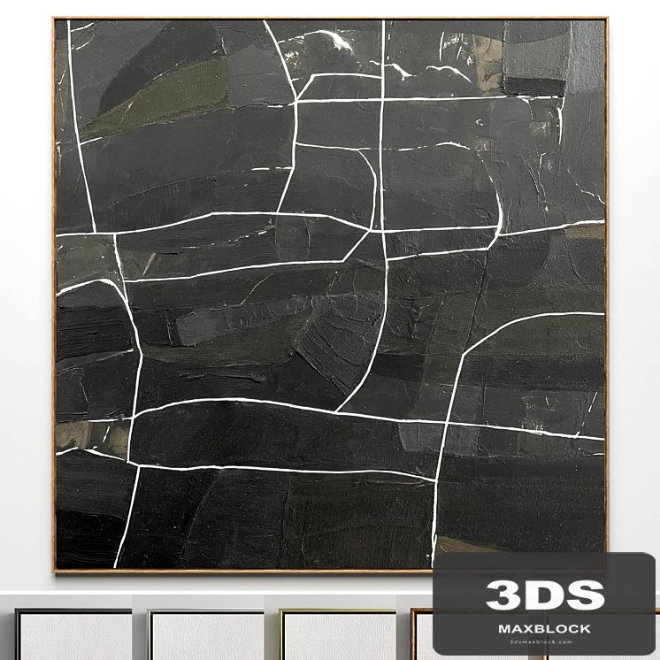 Plaster two square photo frames 19