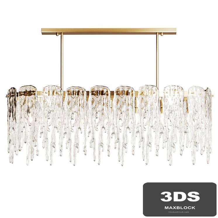 Chandelier with Ice Plates Spring Long S