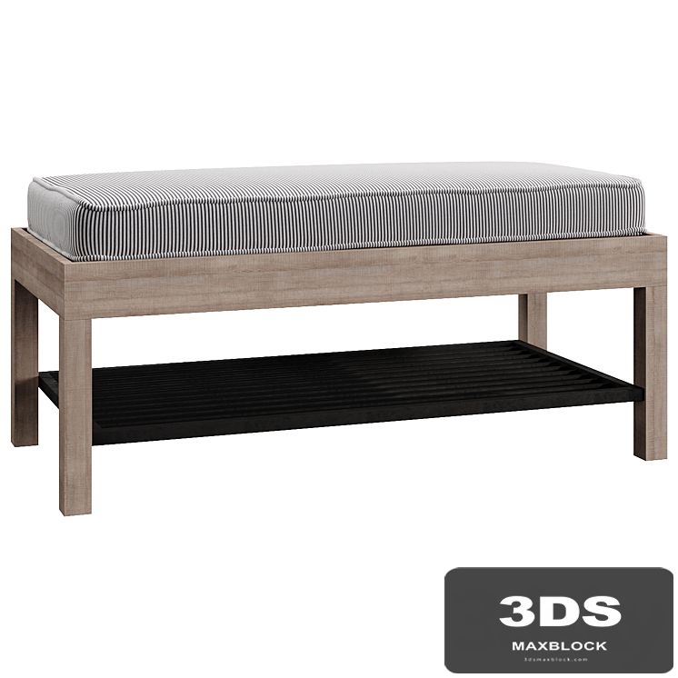 Lucy Mango Wood & Steel Storage Bench
