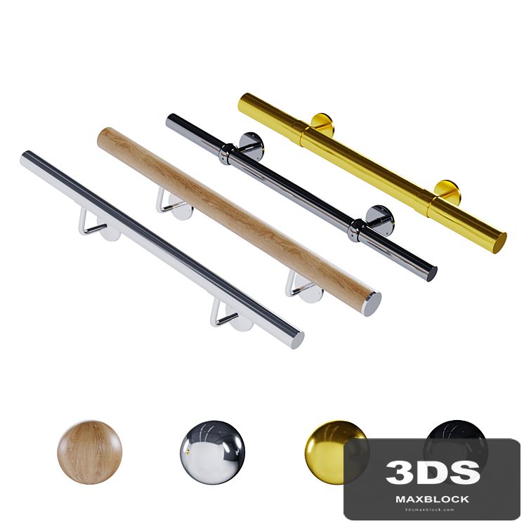 Wall-mounted handrails