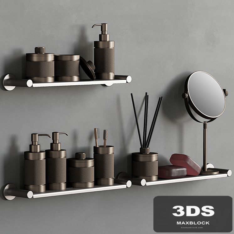 089 Bathroom decor set ACCESSORIES Bronze Matte 00