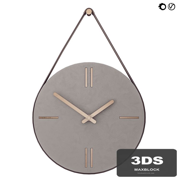 Concrete Hanging Wall Clock