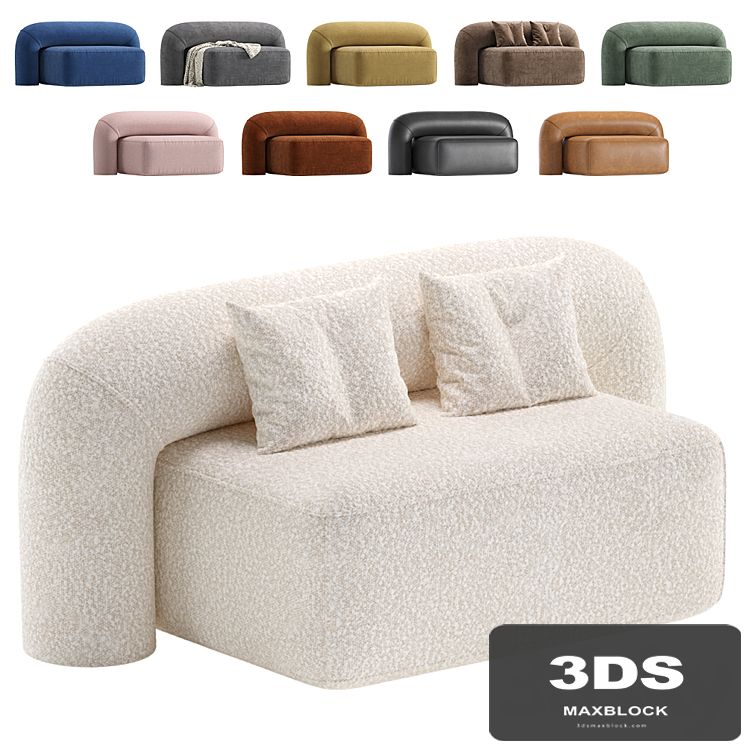 Sofa Moss by Artu Velvet and Leather
