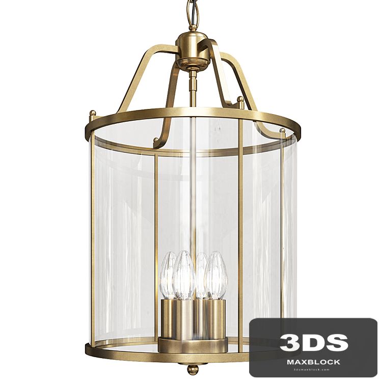 Cylinder chandelier light fixture traditional glass pendant