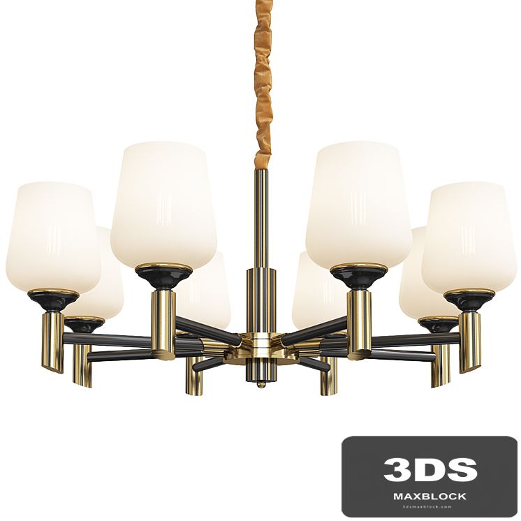 Cup chandelier light fixture traditional white glass pendant lighting
