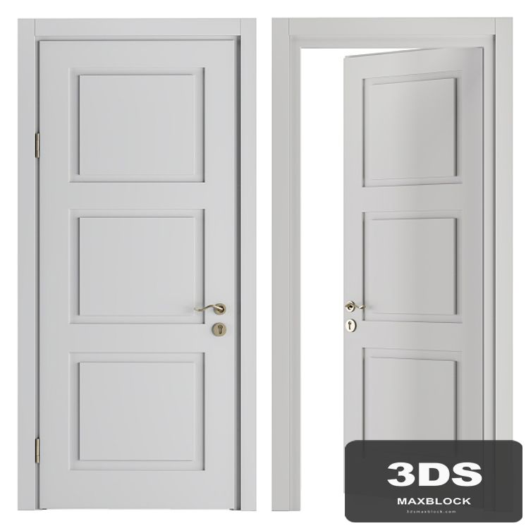 White and Gold Classic Door - Set 32