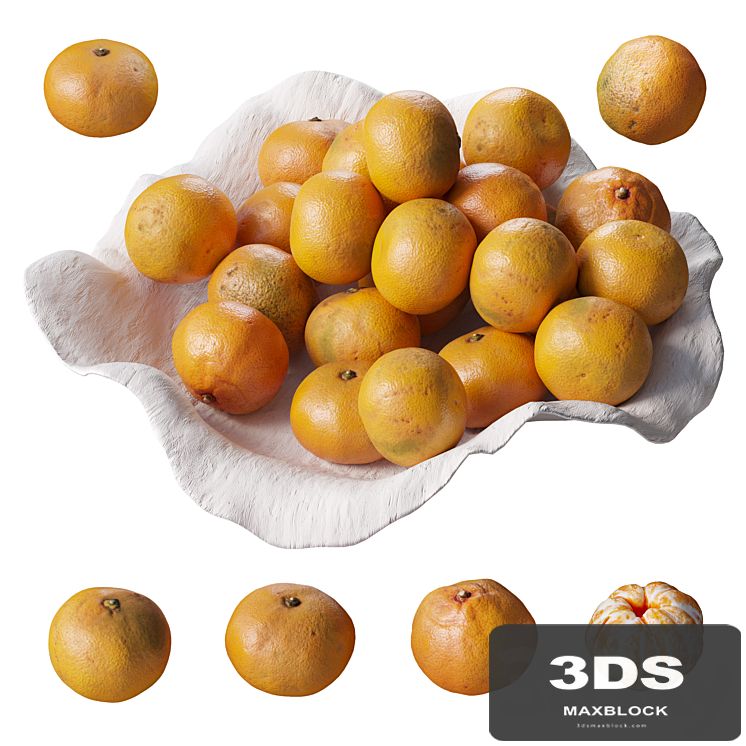 Tangerines in a clay bowl