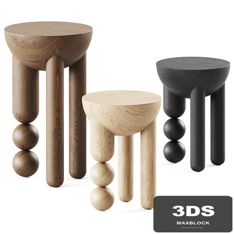 Profiterole Occasional Table / Wooden table