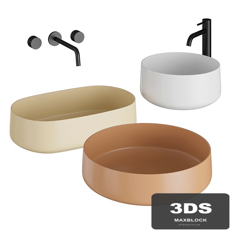 COGNAC ROUND Artceram Set | Sink overhead