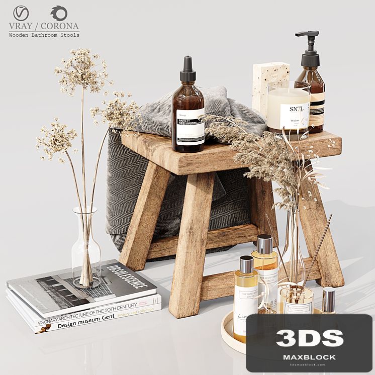 Wooden Bathroom Stools