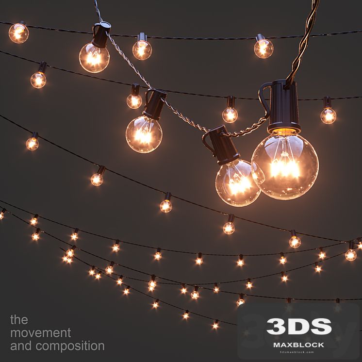 Editable garland retro