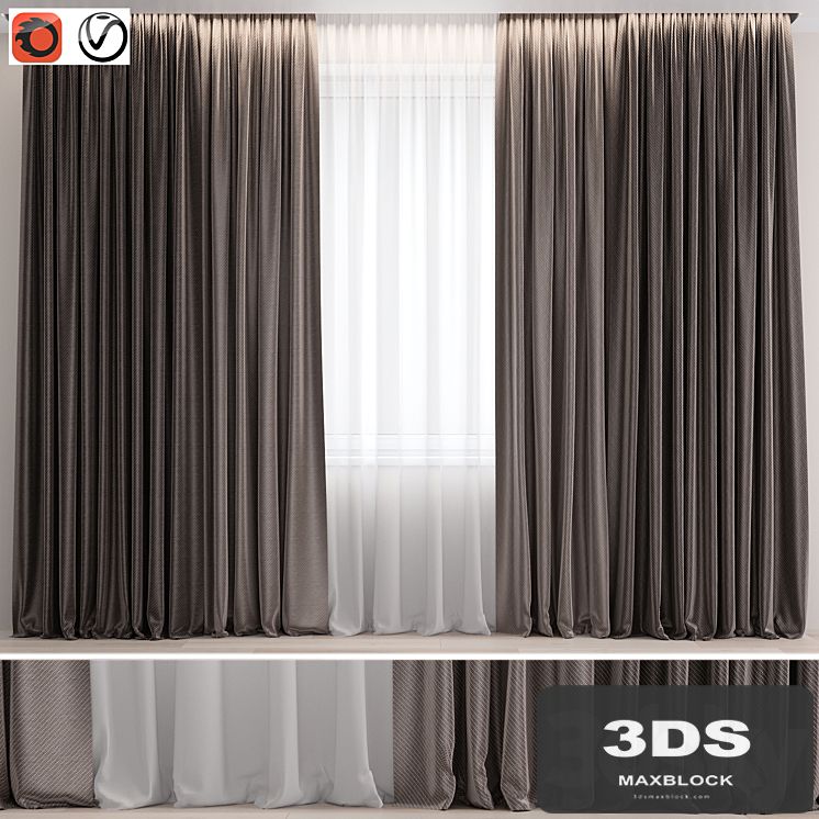 Curtains set 05 vray | corona