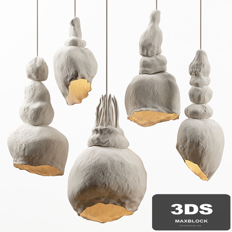 Clay lamps. 5 models