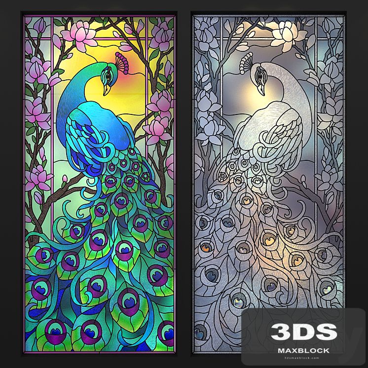 Stained Glass Peacock
