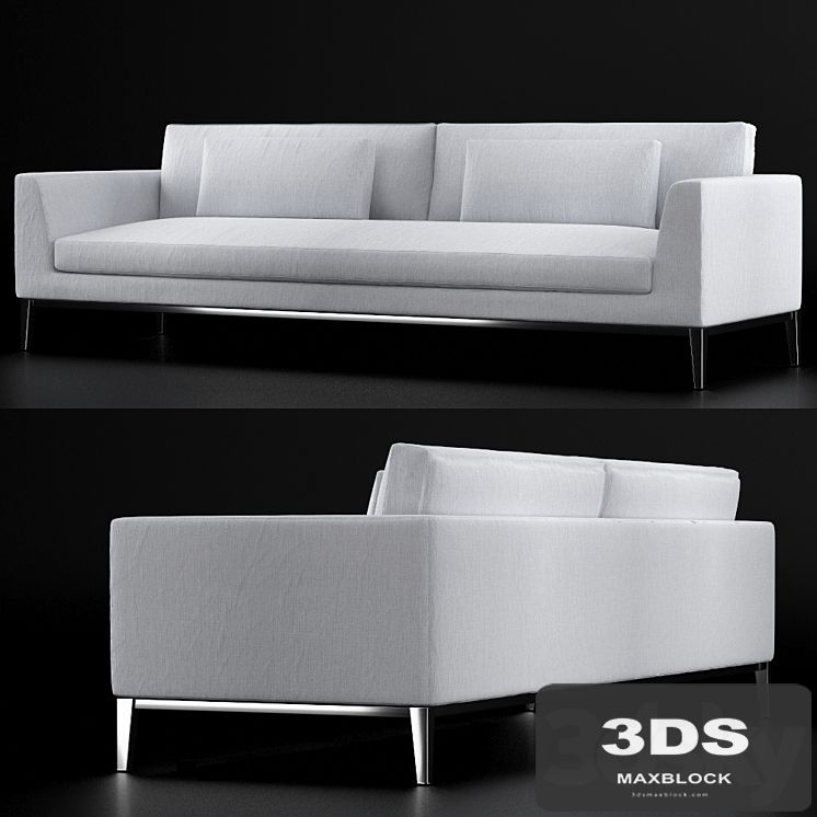 RH-ITALIA TAPER ARM FABRIC SOFA