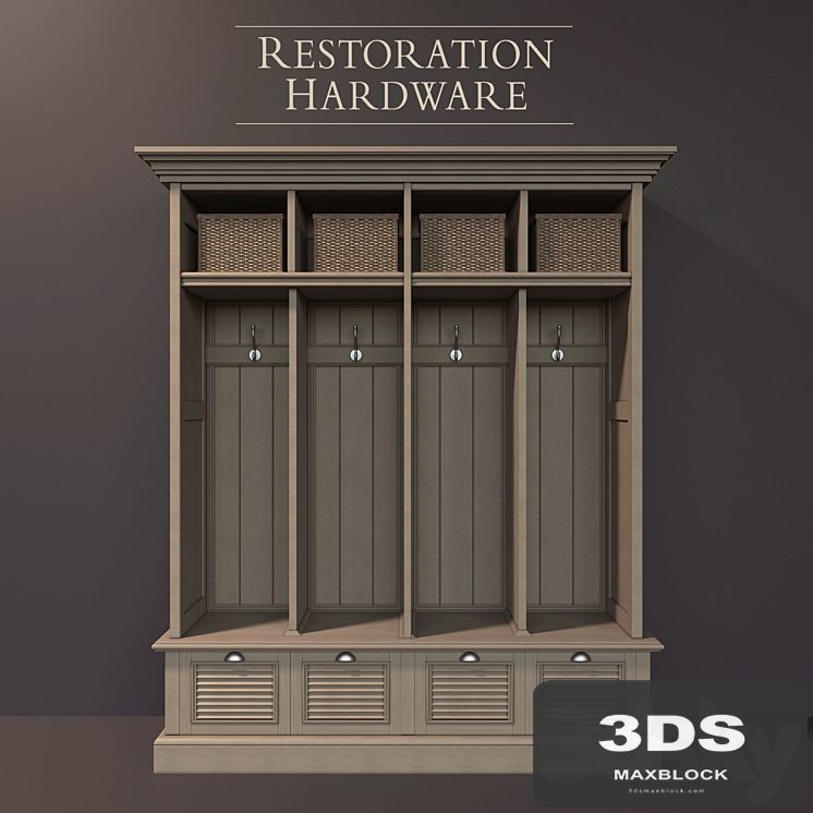 Wardrobe "RH SHUTTER 4-BIN ENTRY LOCKER"
