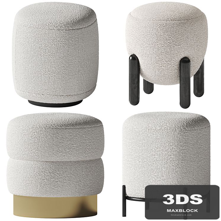 Boucle poufs set