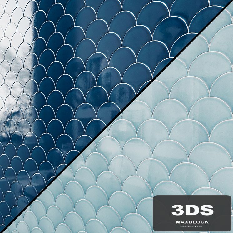 Ceramic tiles Soho Collection 15.5 x 17 fish scales