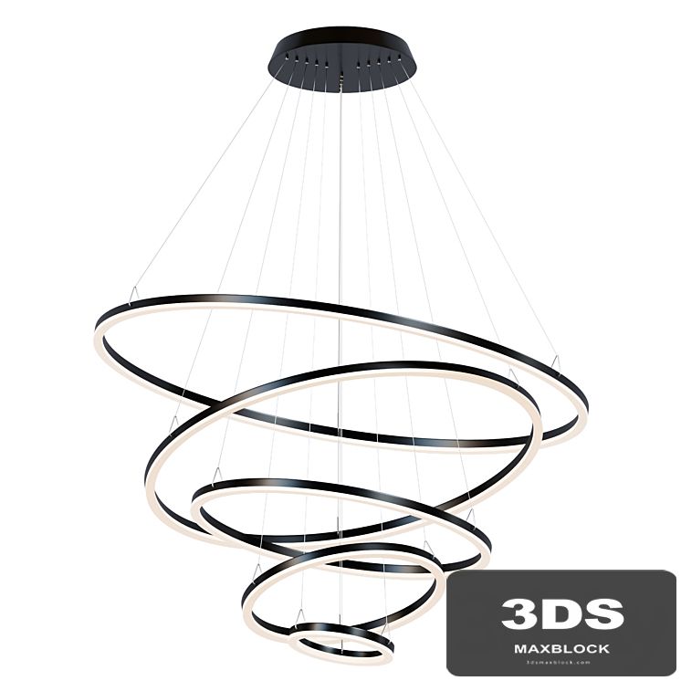 Black Modern Chandelier Light Light Santurn II LED Collection Pendant Light Cord Adjustable Brushed Aluminum Round Lighted Chandelier