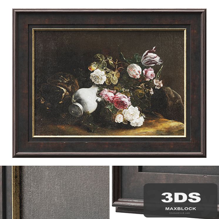 Classic frame with floral still life
