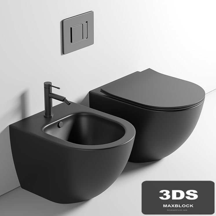Toilet wall mounted Ceramica Nova Metropol CN4002MB rimless
